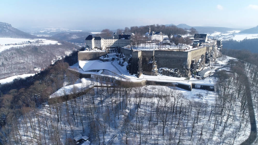 Foto mit freundlicher Genehmigung der Festung Königstein. Copyright: „Major Tom Luftbilder – Thomas Eichberg“